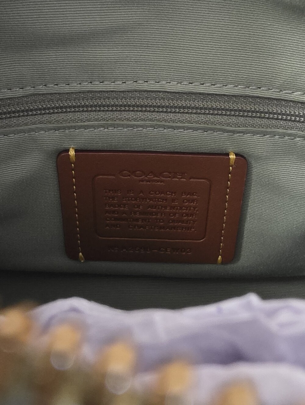 Coach Pistachio Embossed Rowan & matching wristlet - Picture 11 of 13